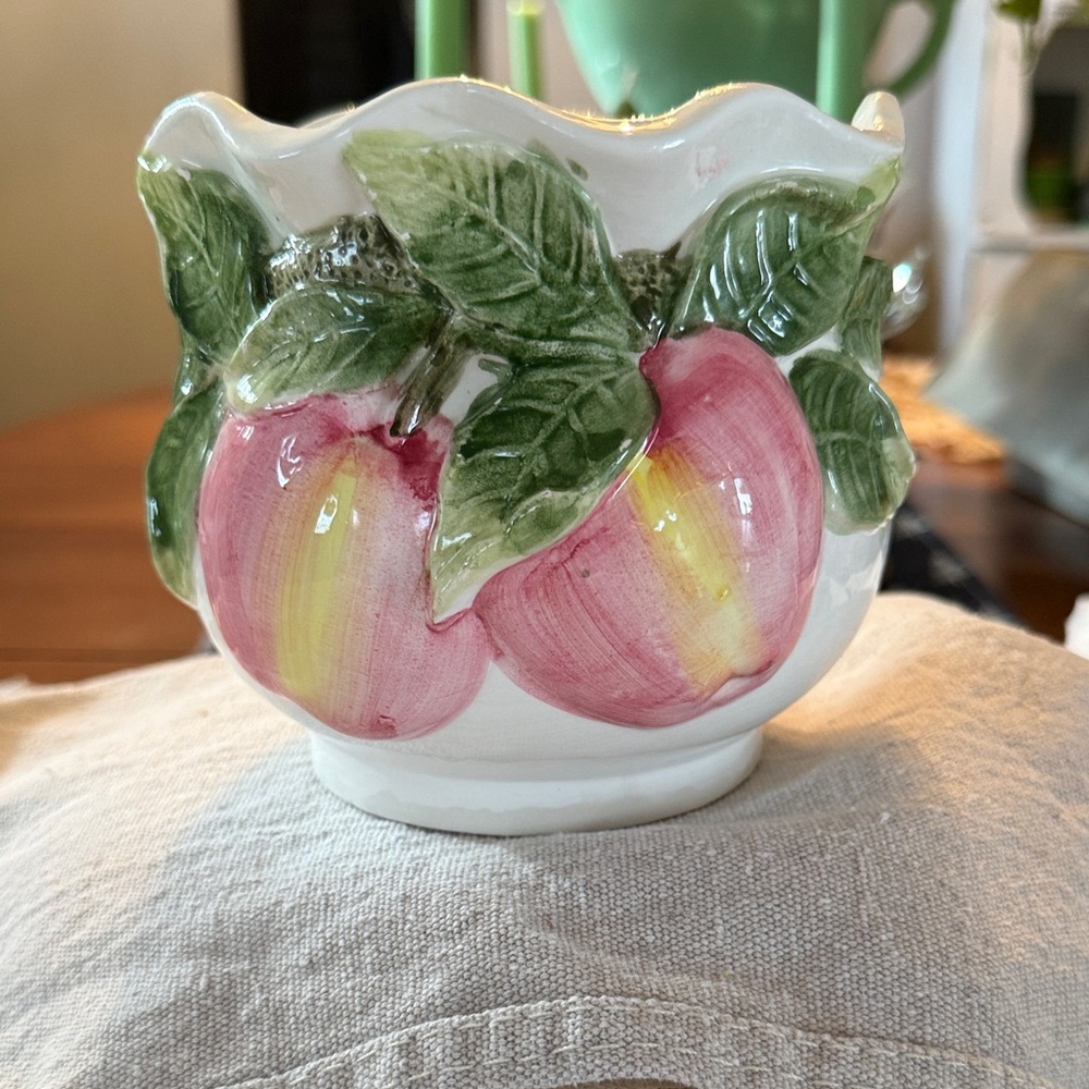 Fruit-Themed Ceramic Planter